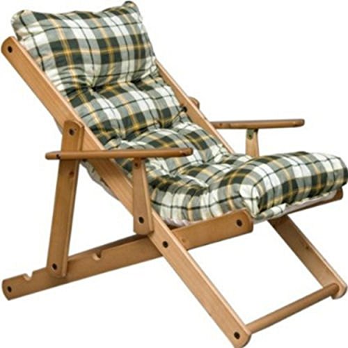 LEGNOLINE FAUTEUIL RELAX EN BOIS 3 POSITIONS PLIABLE AVEC COUSSIN INTÉGRÉ, 100 CM DE H, POUR LE SÉJOUR, LA CUISINE, CANAPÉ DE SALON FAUTEUIL SOFA 380076 8051772810030 (8051772810030)