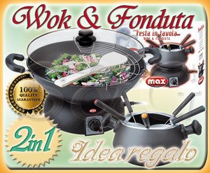 NOUVEAUTÉ : ÉLÉGANT KIT WOK FONDUE FONDUE ÉLECT...