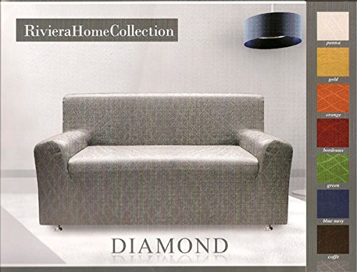 Housse de canapé Diamond - 2 places, Gris