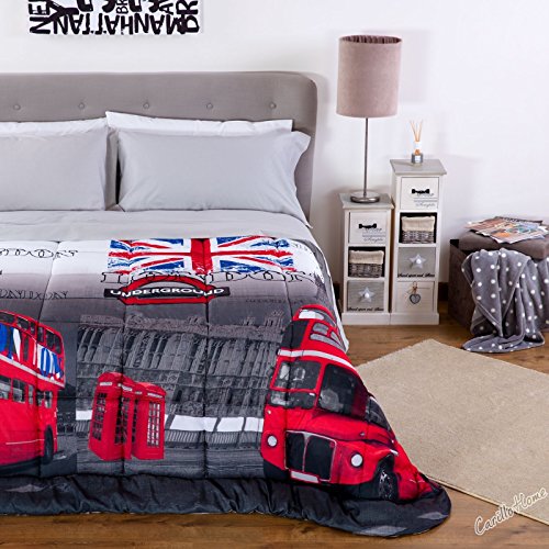 Couette Metropolitan London 2 places gris