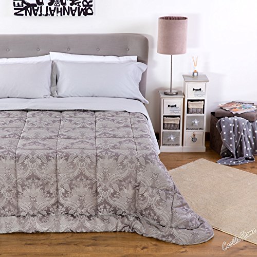 Couette double jacquard Opera 2 places gris
