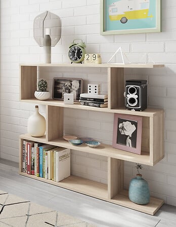 Bibliothèque décorative et fonctionnelle, coule...