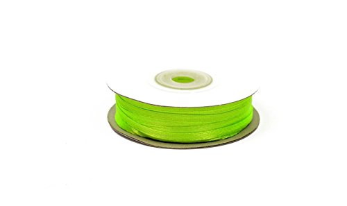 3 mm-Bobine de 50 metres de ruban satin VERT NE...