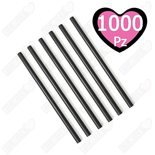 FLORIDA Pailles-1000 Pièces Cocktail Noires 21 Cm