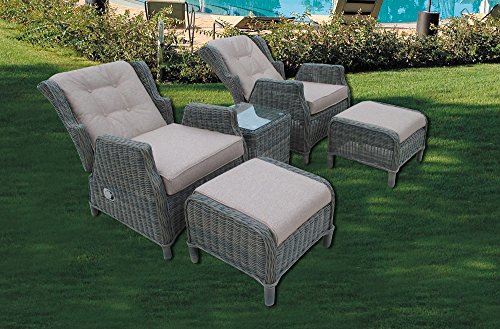 Salone-negozio-online Salon Super Relax 5pz polyrotin avec coussins Décoration pour Jardin Maison code EAN 8055323504768 