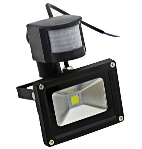 Rainbow rainbow | Projecteurs à LED 10 W blanc froid - Intérieur et Extérieur - avec détecteur de mouvement, avec kit accrocher et vis de fixation, waterprooff IP65 code EAN 8055387446004 