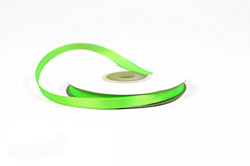 6 mm-Bobine de 25 metres de ruban satin VERT FL...