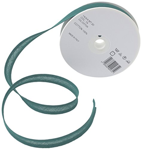 14/ 4/ 4 mm ruban biais en coton, vert bouteill...