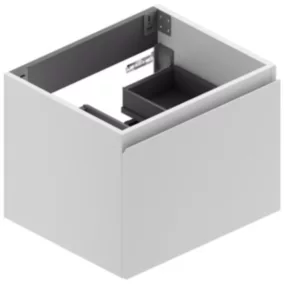  Meuble sous vasque l.60xH.46,5xP.50,5 cm, pour plan vasque 1 cuve, blanc mat, Pura+ code EAN 8056098187446 