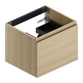  Meuble sous vasque l.60xH.46,5xP.50,5 cm, pour plan vasque 1 cuve, effet chêne, Pura+ code EAN 8056098188511 