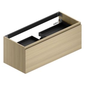  Meuble sous vasque l.120xH.46,5xP.50,5 cm, pour plan vasque 1 cuve, effet chêne, Pura+ code EAN 8056098188559 