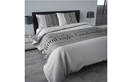 Couette double Good Night Grey