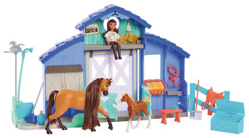 SPIRIT - COFFRET ÉCURIE AVEC CHEVAL, POUPÉE ET ...