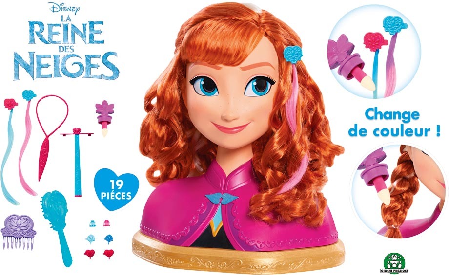 TÊTE À COIFFER LA REINE DES NEIGES