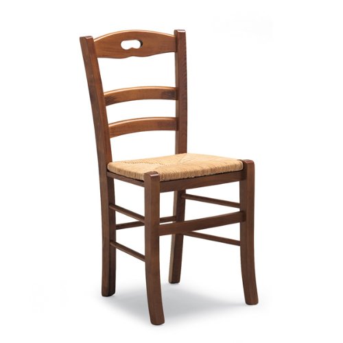 Savoy Chaise rustique en bois teinture brou de ...