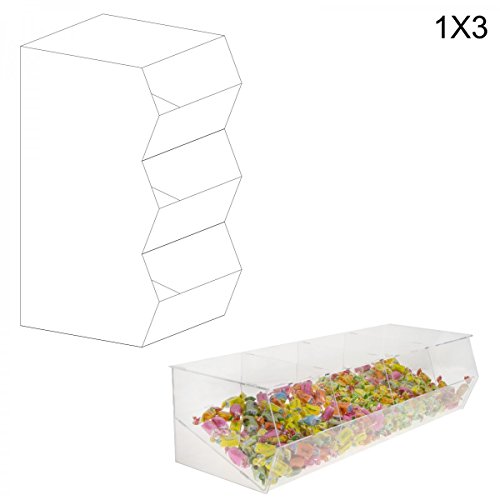 Avà srl Boîte à bonbons en plexiglass transparent SANS couvercle 3 étages - Dimensions: 16 x 25 x H52 8058258104812 (8058258104812)