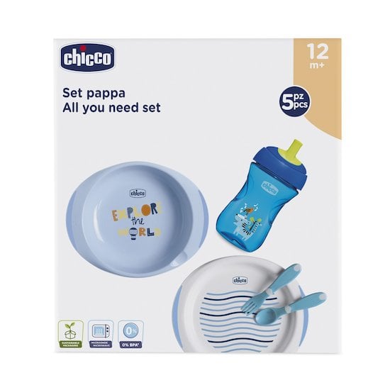  Chicco Coffret repas 2e âge Bleu  code EAN 8058664086702 