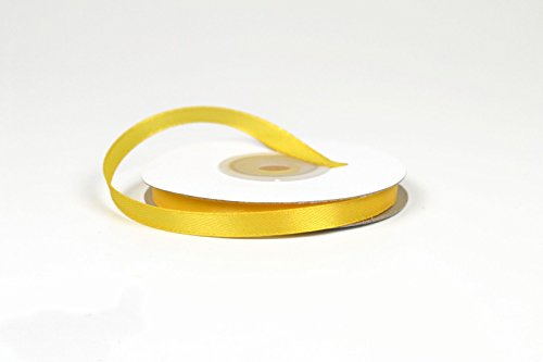 6 mm-Bobine de 25 metres de ruban satin JAUNE r...