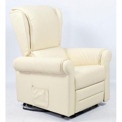 monfauteuilrelax Fauteuil releveur Barcelone en cuir véritable beige 8068057124201 (8068057124201)