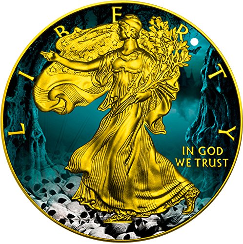 HALLOWEEN Walking Liberty 1 Oz Silver Coin 1$ U...