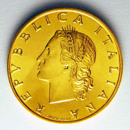 20 Lire 1973 République italienne Monnaie plaqu...