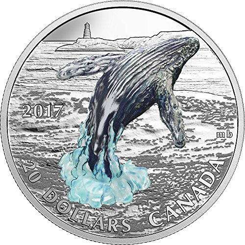 BREACHING WHALE Three Dimensional 3D Silver Coi...