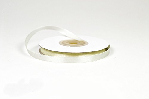 6 mm-Bobine de 25 metres de ruban satin CREME r...