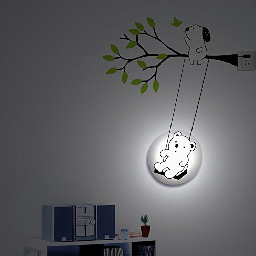 Sticker mural applique murale lampe créative en...