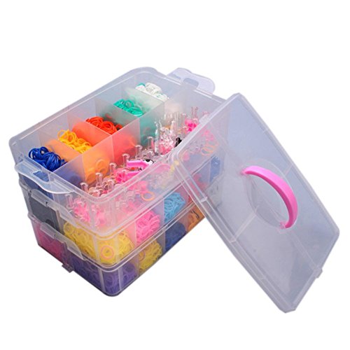 santfe Colorful Gifts 7500pcs Fun Coffret Loom bandes élastiques en caoutchouc pour bracelet en caoutchouc Loom DIY Charms Bracelet en silicone Kit de recharge 8167294039962 Santfe