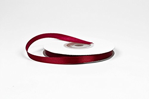6 mm-Bobine de 25 metres de ruban satin BORDEAU...
