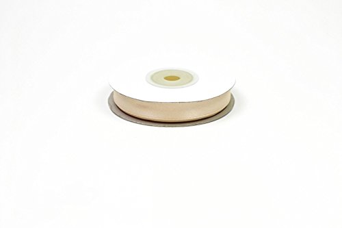 12mm-Bobine de 25 metres de ruban satin CHAMPAG...