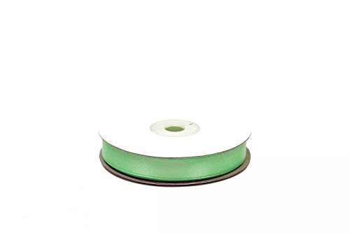 12mm-Bobine de 25 metres de ruban satin VERT D'...