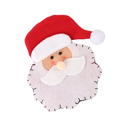 HENGSONG 1PCS Père Noël tête Couverts Sac Creat...