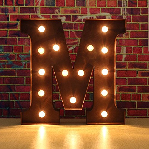 30*5cm lettre led lumineux a-z métal alphabet l...