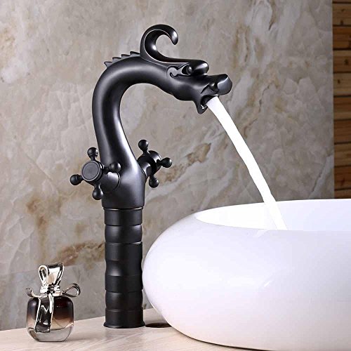 Furesnts cuisine familiale moderne et salle de bains anodisé bronze robinet Vintage huile bassin Bronze Faucet dragon de frottée-bassin bassin chaud et froid robinets salle de bains rétro sous-bassin, mélangeur(Standard G 1/2 ports flexible universel) 8343587568146 Furesnts TAPS Furesnts cuisine familiale moderne et salle de bains anodisé bronze robinet Vintage huile bassin Bronze Faucet dragon de frottée-bassin bassin chaud et froid robinets salle de bains rétro sous-bassin, mélangeur(Standard G 1/2 ports flexible universel) 8343587568146 Furesnts TAPS