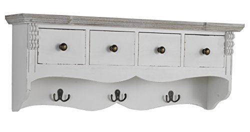 Geese 7650 - Porte-manteau en bois avec tiroirs...