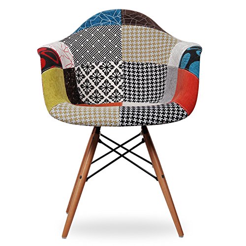 SuperEstudio Chaise WOODEN ARMS -Patchwork Edition--Unique 8409437266690 (8409437266690)