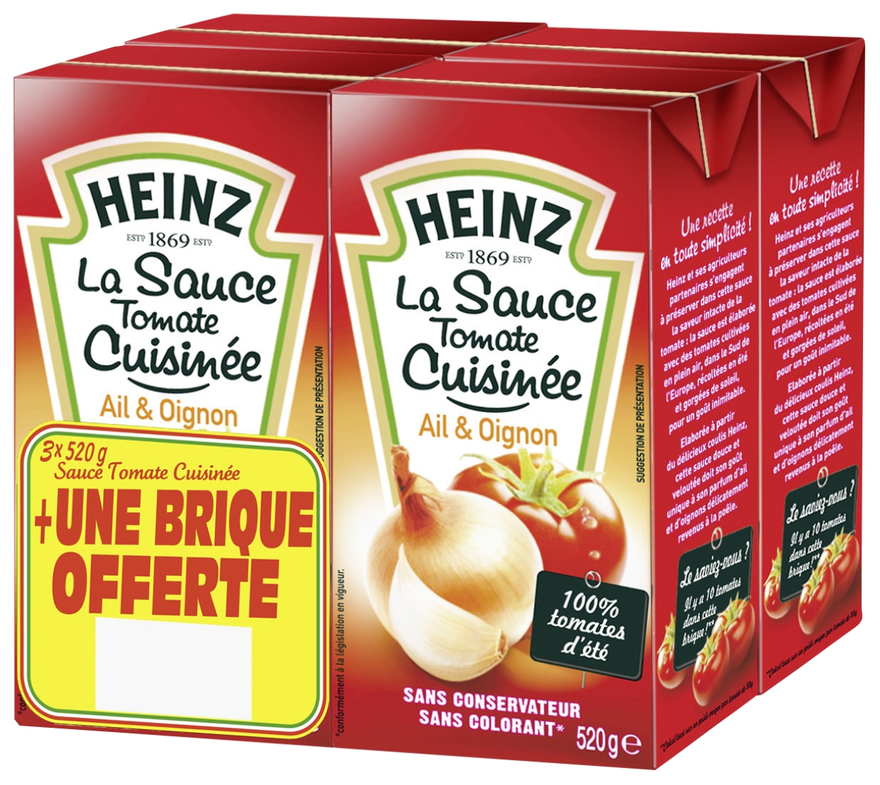 La Sauce tomate cuisinée ail & oignon Heinz