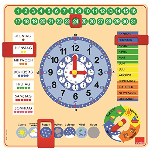 - 51309 - jeu educatif - horloge calendrier - a...