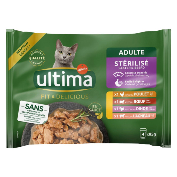  Sachets Repas Pour Chat Stérilisé Ultima code EAN 8410650545561 