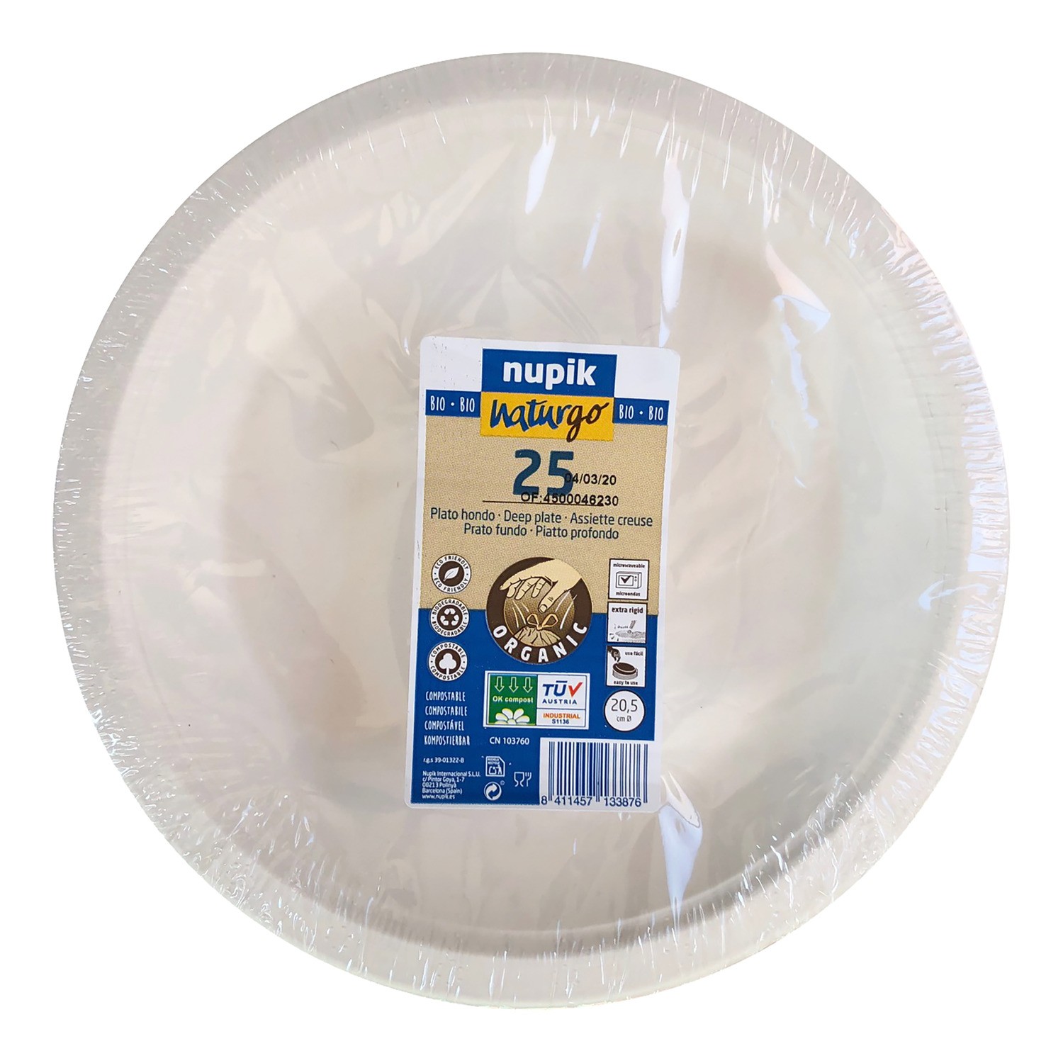 Assiette pulpe 20 cm NUPIK