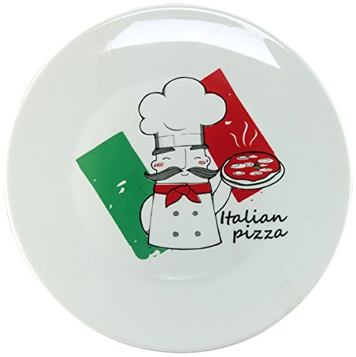 588157 ronde chef lot de 6 assiettes à pizza ve...