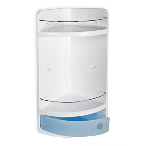 Tatay TATAY 4432000 Kristal Etagère d'Angle à Tiroir Plastique Bleu Translucide 28,5 x 19 x 50 cm code EAN 8411801432006 