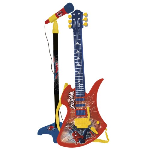 - 564 - guitare et micro sur pied - spiderman