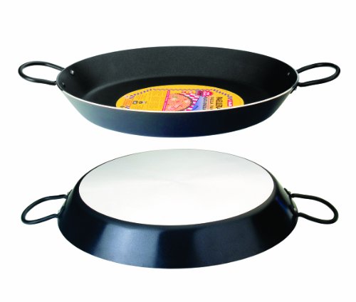 380042 plat à paella nero 42 cm aluminium (10 p...