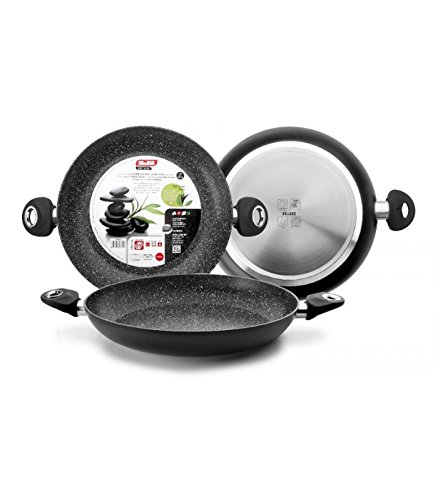 440938 plat à paella natura fonte noir 38 cm