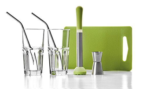 798000 kit de mojito verre/inox clair/vert 26 x...