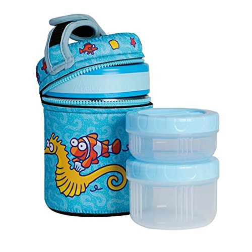 Laken Boîte alimentaire de laken isolante en acier inoxydable 1 litre + 2 conteneurs pp, kukuxumusu azul caballito 8412544035608 (8412544035608)