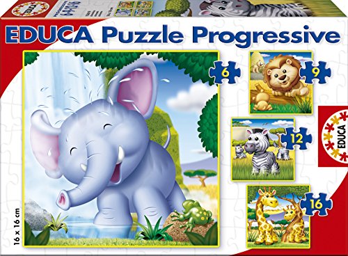 - 15619 - puzzle - animaux sauvages - 6/9/12/16...