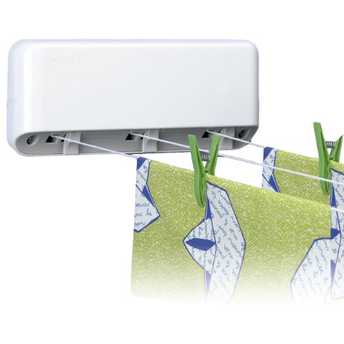 0040 séchoir mural muni de 3 fils à linge de 5 ...